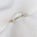 Ring Dainty pyrite stackable ring with diamonds Cabinetofcuriosityjewellery